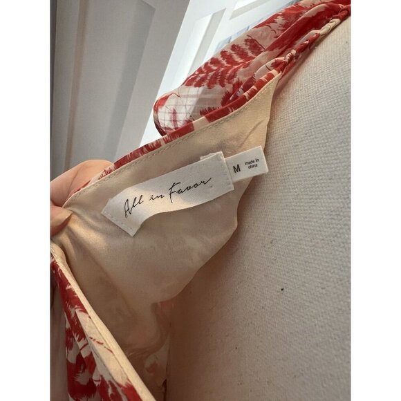 ALL IN FAVOR WOMEN'S MIDI DRESS Feminine Floral Tiered Ruffle Hem Cap Sleeves - Picture 11 of 12